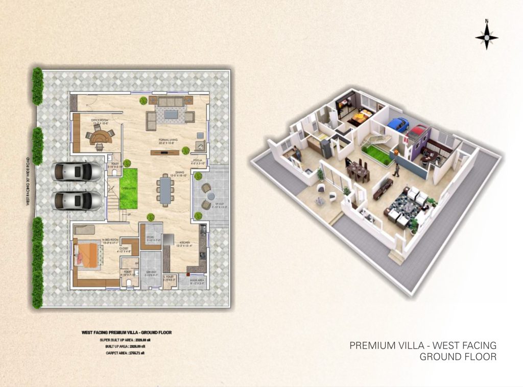Premium-Villa-West-Facing-Ground-Floor
