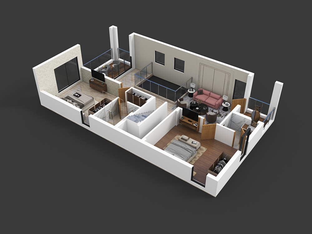 2024.04.10 KakuPalli 02_West Facing_First floor 3D plan